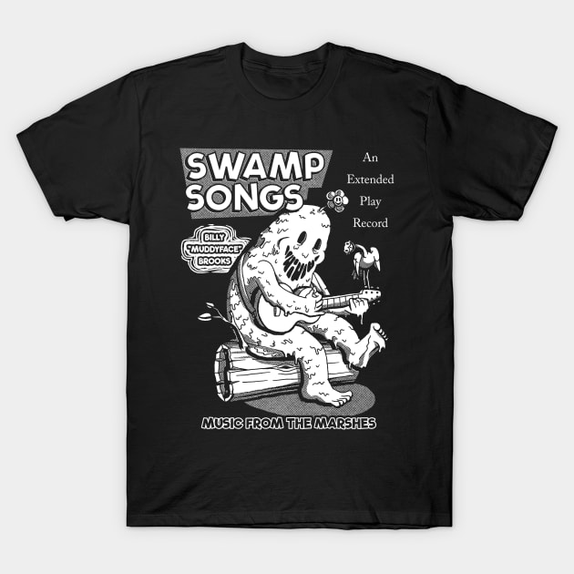 Swamp Songs - Black/White T-Shirt by Meganpalmer